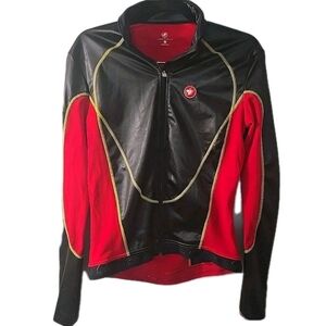 Castelli Cycle Cycling Red Black Jacket‎ Men's size Large Made In USA